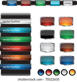 Web Design Frame buttons Vector set