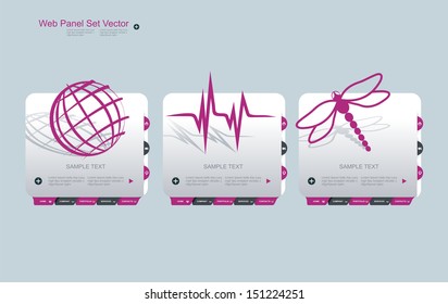 Web Design Frame Vector with Symbols.