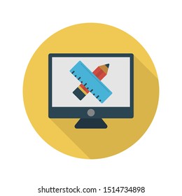web design glyph flat vector icon
