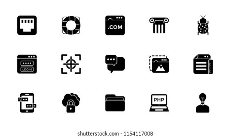 
Web Design Glyph Icons Pack 
