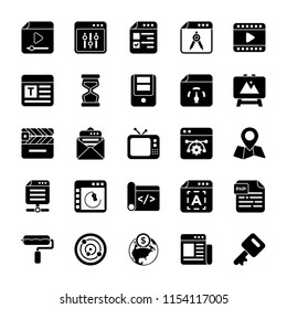 
Web Design Glyph Icons Set 
