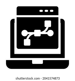 web design glyph design, SEO and web flat design for mobile concepts and web apps. Collection of modern infographic logo and pictogram.