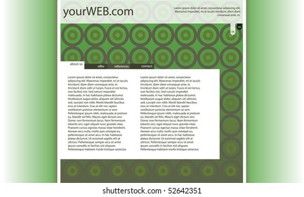 web design with green wallpaper