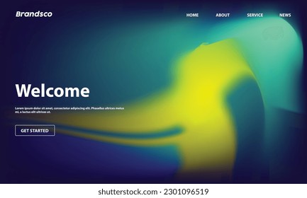 web design home page concept with motion gradient