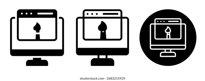 Diseño web Icon Colección Glifo y Ilustración vectorial mixta