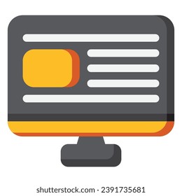 Icono de diseño web. Concepto de marketing digital. Icono plano