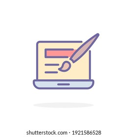 Web design icon in filled outline style. For your design, logo. Vector illustration.