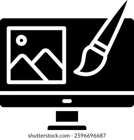 Web Design Icon Glyph Vector Illustration