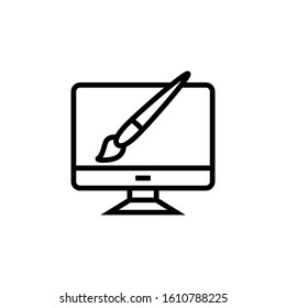 Web design Icon in outline style on white background