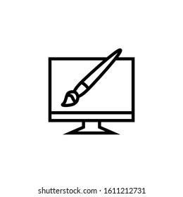Web design Icon in outline style on white background