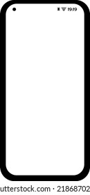 A web design icon of a phone screen empty space cartoon style