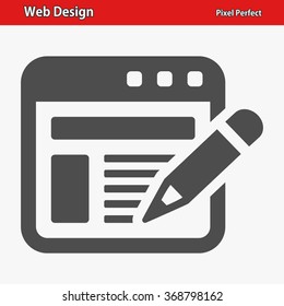 Web Design Icon. Professional, pixel perfect icons optimized for both large and small resolutions. EPS 8 format.