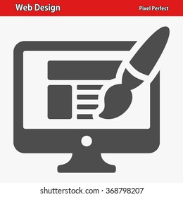 Web Design Icon. Professional, pixel perfect icons optimized for both large and small resolutions. EPS 8 format.
