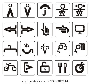 Web design icon set in line style isolated. Icons for seo website and app design and development black on white vector
