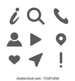 Web design Icon set on white background vector illustration