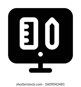 Web Design Icon in Solid Style