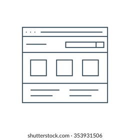 Web design icon suitable for info graphics, websites and print media and  interfaces. Line vector icon.