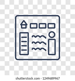 Web design icon. Trendy linear Web design logo concept on transparent background from Programming collection