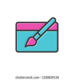 web design icon vector filled outline