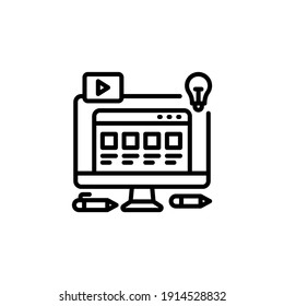 Web Design icon in vector. Logotype