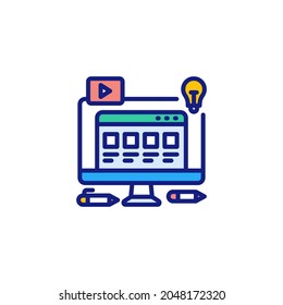 Web Design icon in vector. Logotype