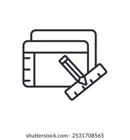 web design icon. vector.Editable stroke.linear style sign for use web design,logo.Symbol illustration.