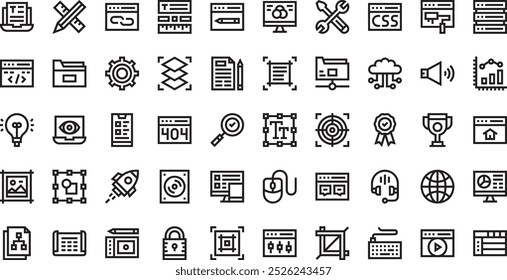 Web design icons High-Quality Vector Icons Collection with Editable Stroke. Ideal for Professional and Creative Projects.