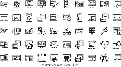 Web design icons High-Quality Vector Icons Collection with Editable Stroke. Ideal for Professional and Creative Projects.