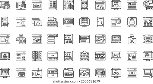 Web design icons High-Quality Vector Icons Collection with Editable Stroke. Ideal for Professional and Creative Projects.
