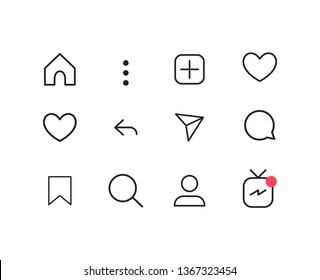 Web design icons. Line icons for web and mobile app. Vector