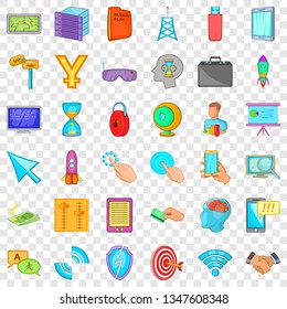 Web design icons set. Cartoon style of 36 web design vector icons for web for any design