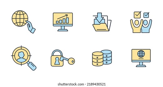 Web Design icons set . Web Design pack symbol vector elements for infographic web