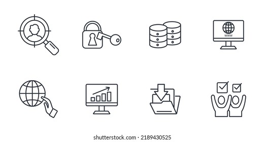 Web Design icons set . Web Design pack symbol vector elements for infographic web