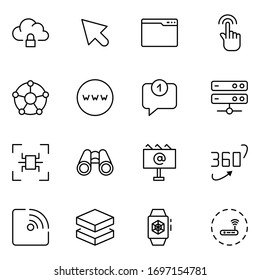 Web design icons set. Thin line vector icons for mobile concepts and web apps. Premium quality icons in trendy flat style. Collection of high-quality black outline logo