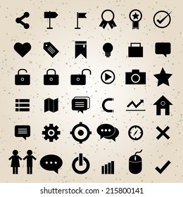 web design icons set vector eps 10 for business, finance and communication