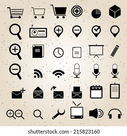 web design icons set vector eps 10 for business, finance and communication