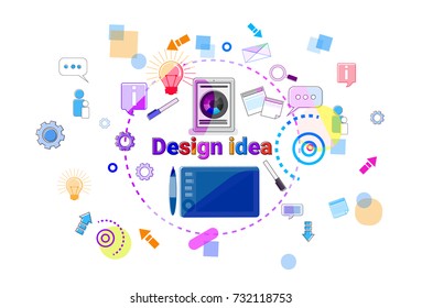Web Design Idea Concept Creative Process Software Development Programming Banner Vector Illustration