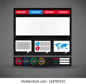 Web design with info graphic elements