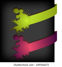 Web design infographic options banner. Red and green label template vector illustration.