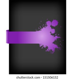 Web design infographic options banner. Purple label template vector illustration.