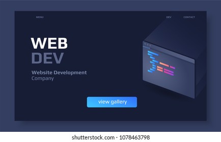 Web design infographic. software development concept