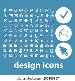 web design, internet icons, signs, symbols set, vector