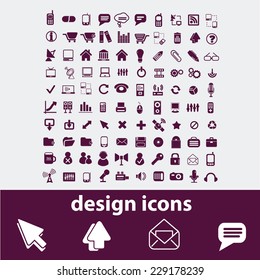 web design isolated icons, signs, illustrations, vectors set on white background