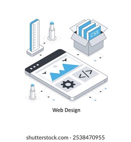 Ilustración de stock isométrica de Diseño web Eps 10 Archivo