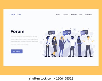 Web Design Landing page template. Modern flat design concept of web page design for website and mobile website. Vector illustration concept