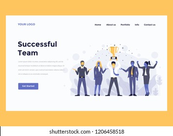 Web Design Landing page template. Modern flat design concept of web page design for website and mobile website. Vector illustration concept