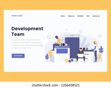 Web Design Landing page template. Modern flat design concept of web page design for website and mobile website. Vector illustration concept