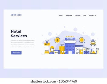 Web Design Landing page template. Modern flat design concept of web page design for website and mobile website. Vector illustration concept