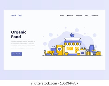 Web Design Landing page template. Modern flat design concept of web page design for website and mobile website. Vector illustration concept