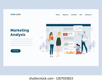 Web Design Landing page template. Modern flat design concept of web page design for website and mobile website. Vector illustration concept